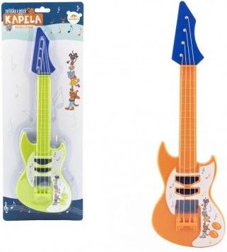 Kytara s trsátkem plast 42cm Zvířátka a jejich kapela 2 barvy na kartě - obrázek 1