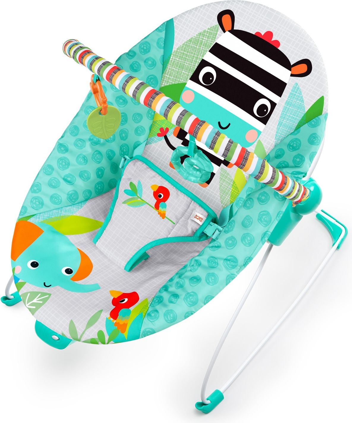 BRIGHT STARTS Lehátko vibrující Zig Zag Zebra 0m +, do 9kg - obrázek 1