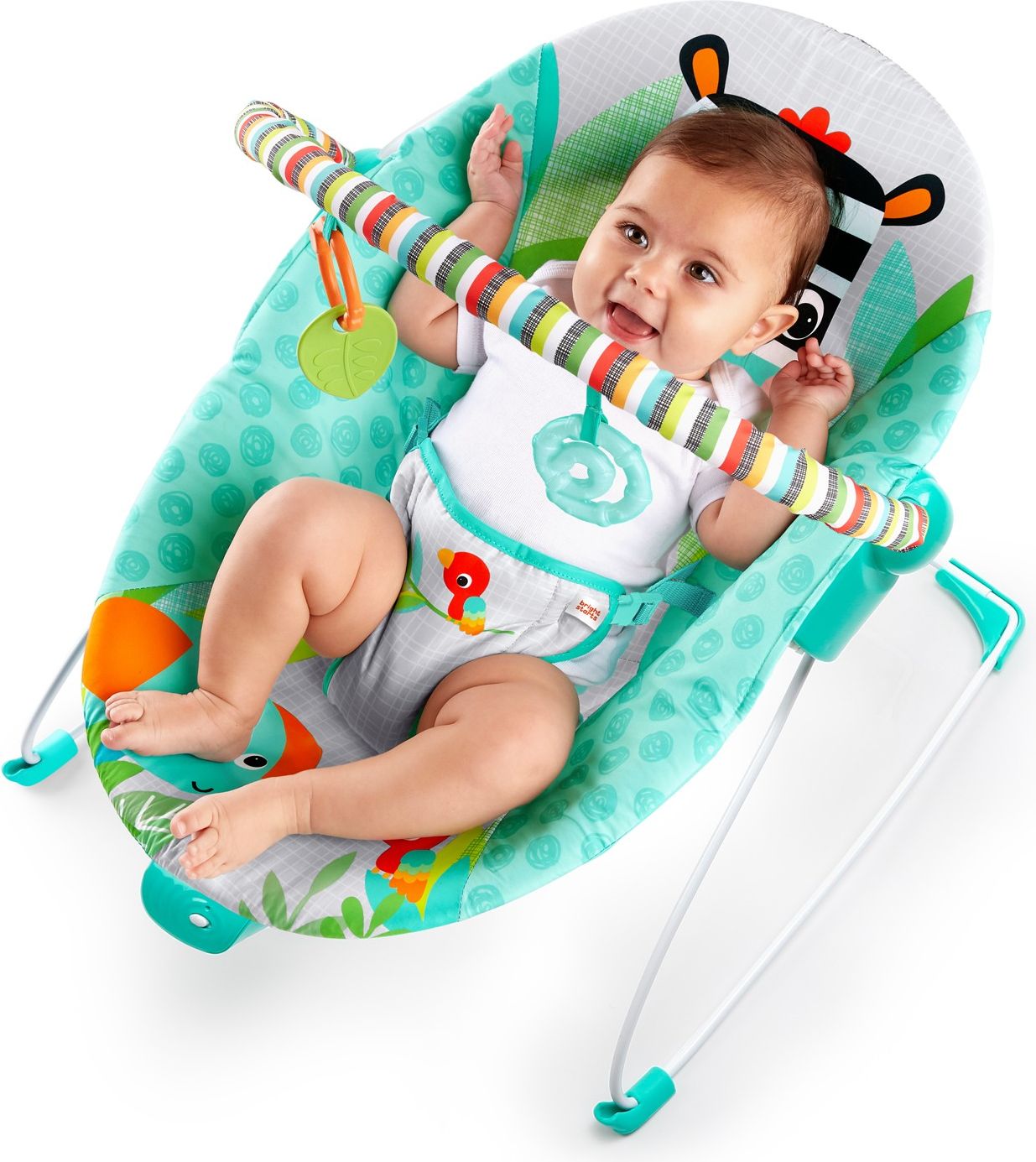 BRIGHT STARTS Lehátko vibrující Zig Zag Zebra 0m +, do 9kg - obrázek 2