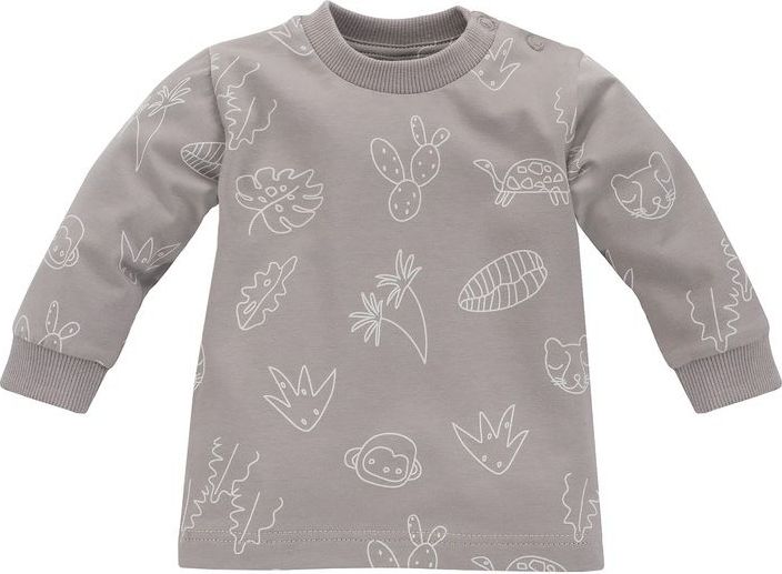 Pinokio Tričko s dlouhým rukávem Slow Life Grey 68 - obrázek 1
