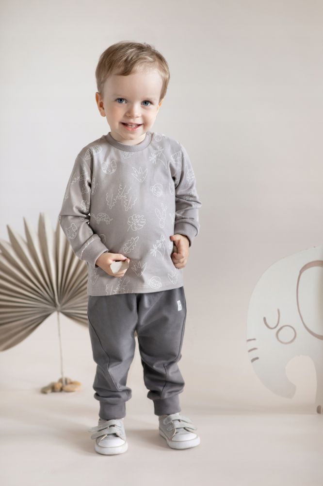 Pinokio Tričko s dlouhým rukávem Slow Life Grey 68 - obrázek 2