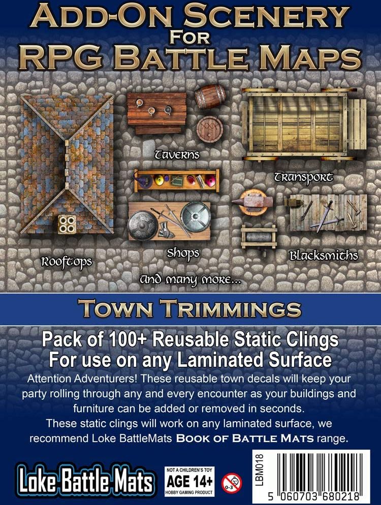 Loke Battle Mats Add-On Scenery - Town Trimmings - obrázek 1