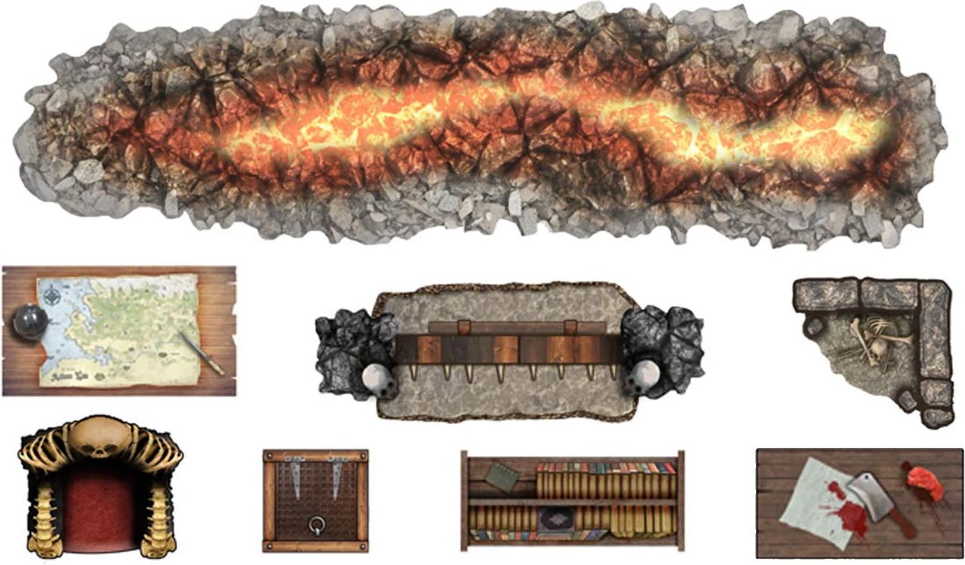 Loke Battle Mats Add-On Scenery for RPG Maps - Dungeon Decorations - obrázek 3