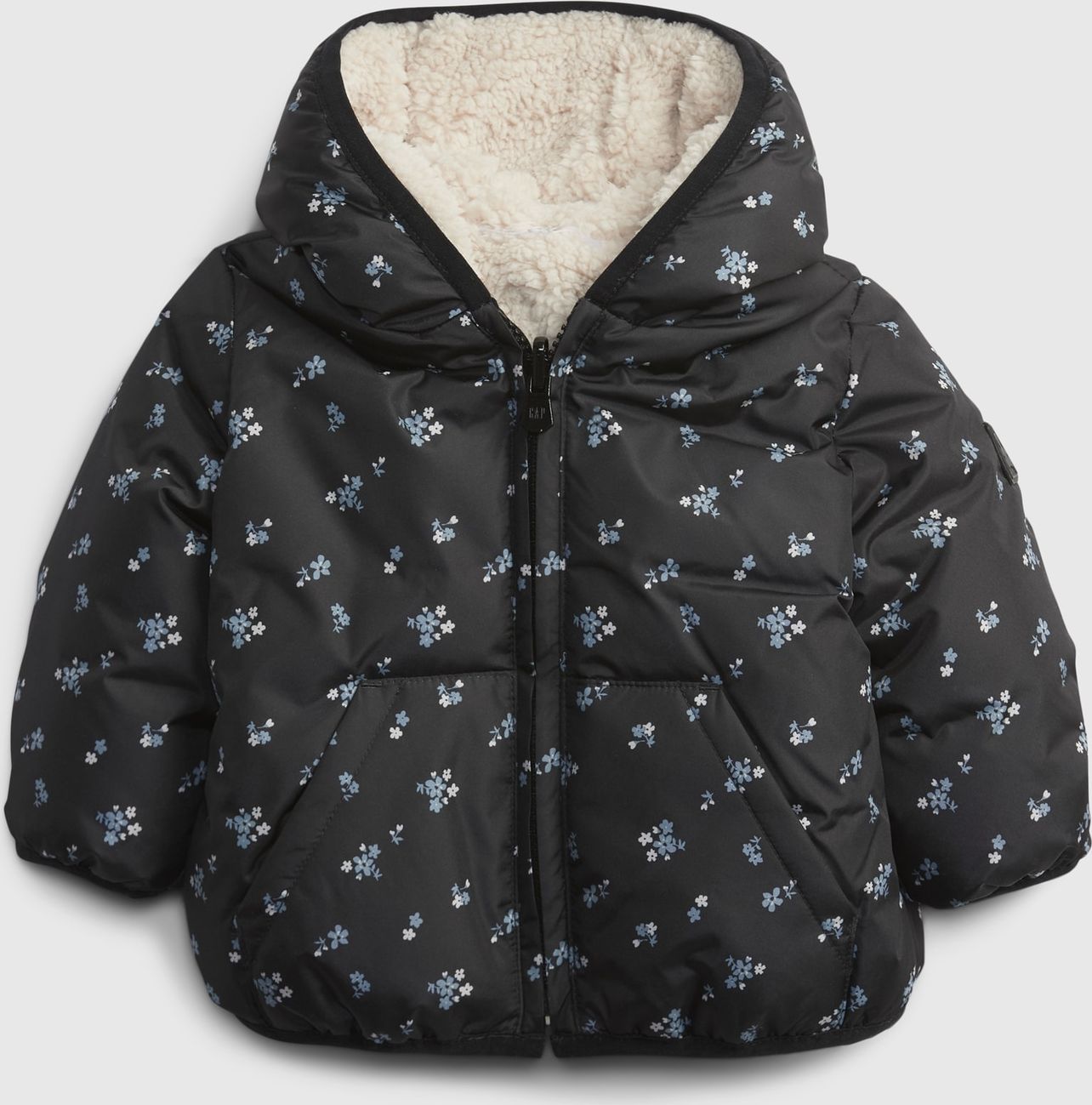 Černá holčičí bunda warmest puffer GAP - 50-68 - obrázek 1