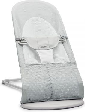 Baby Björn Lehátko SOFT Silver white Mesh, světlá konstrukce - obrázek 1