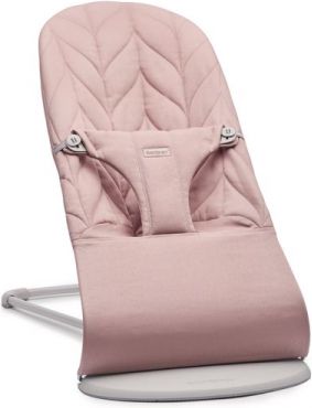 Baby Björn Lehátko BLISS Dusty pink cotton - prošívání Petal, světlá konstrukce - obrázek 1