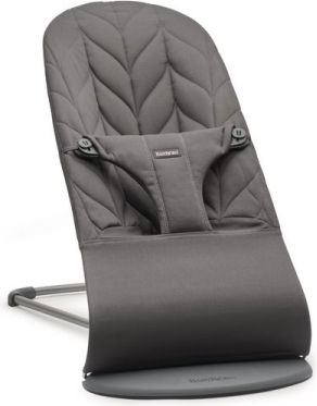 Baby Björn Lehátko BLISS Anthracite cotton - prošívání Petal, světlá konstrukce - obrázek 1