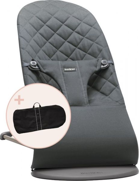 Baby Björn Lehátko BLISS Anthracite cotton a transportní taška - obrázek 1