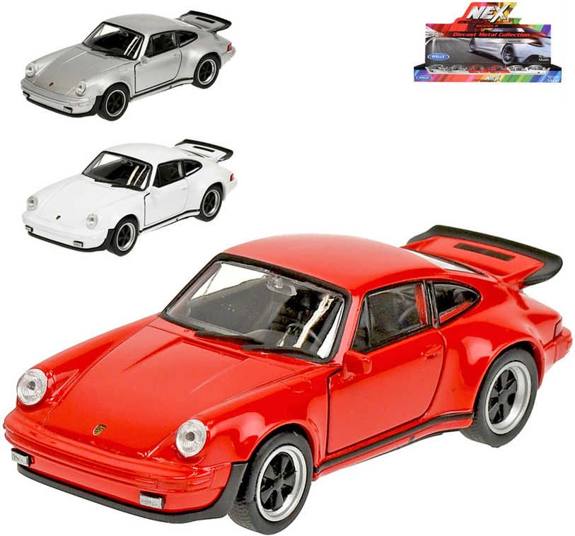 WELLY Auto model Porsche 911 Turbo 11cm kov PB 3 barvy - obrázek 2