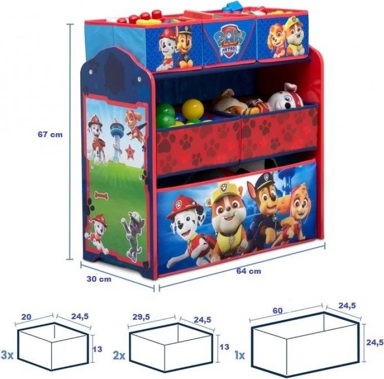 KOMODA NA HRAČKY TLAPKOVÁ PATROLA - PAW PATROL SKYE - obrázek 2