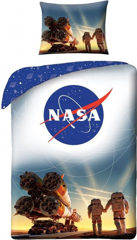 Halantex Oboustranné bavlněné povlečení NASA, 140/200 + 70/90, NS-4066BL - obrázek 1