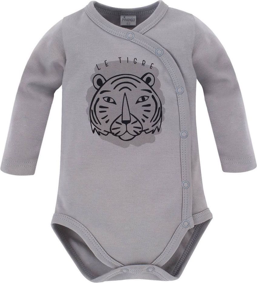 Pinokio Body dlouhý rukáv rozepínací Le Tigre Grey 74 - obrázek 1