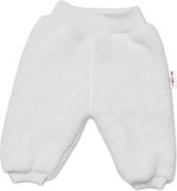 Tepláčky/Kalhoty kojenecké chlupáčkové - CUTE BUNNY bílé - vel.56 - obrázek 1