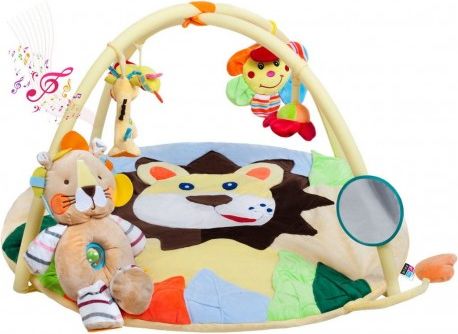 Hrací deka s melodií PlayTo lvíče s hračkou, Žlutá - obrázek 1