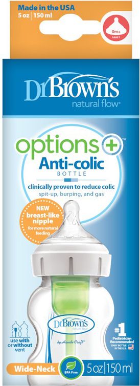 DR.BROWN'S Láhev antikolik Options + široké hrdlo 150 ml plast - obrázek 2