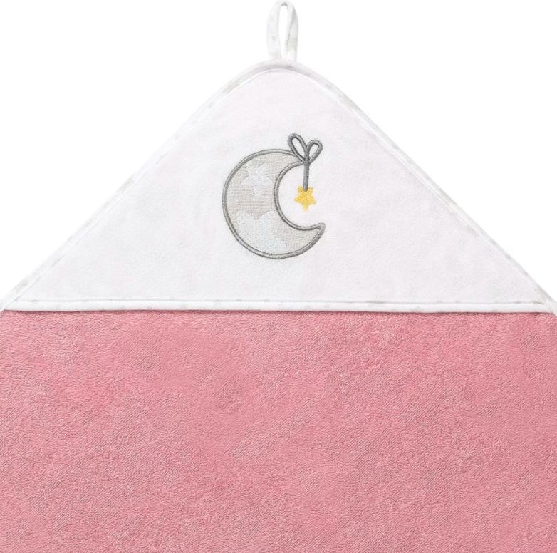 BABYONO Osuška s kapucí 76x76cm - růžová - obrázek 2