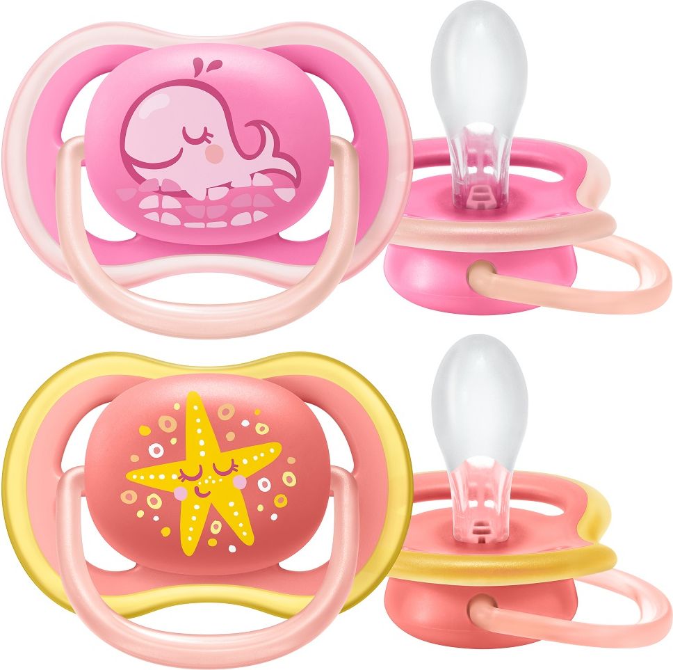 Philips AVENT Šidítko Ultra air Pastel 6-18m dívka, 2 ks - obrázek 1