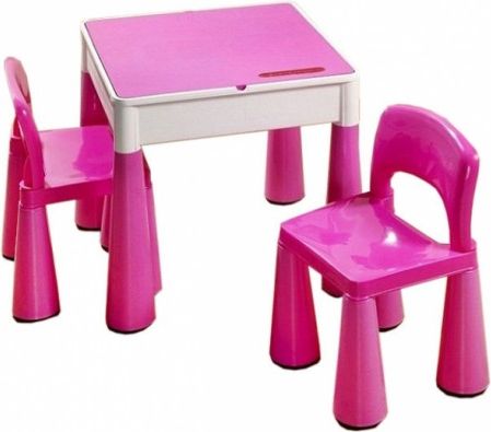 TEGA Sada nábytku pro děti - stoleček a 2 židličky - růžová - obrázek 1