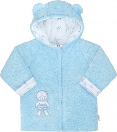 Zimní kabátek New Baby Nice Bear modrý, Modrá, 56 (0-3m) - obrázek 1