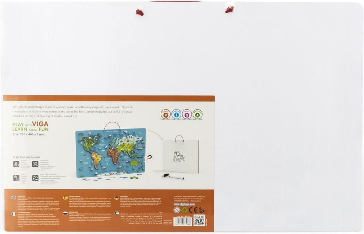 Viga Dřevěná mapa světa s tabulí - obrázek 9
