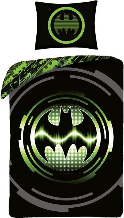 HALANTEX Povlečení Batman green  Bavlna, 140/200, 70/90 cm - obrázek 1
