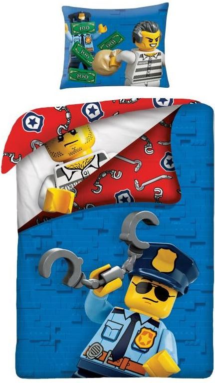 HALANTEX Povlečení Lego blue  Bavlna, 140/200, 70/90 cm - obrázek 1