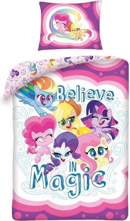 HALANTEX Povlečení ve vaku My Little Pony Believe Bavlna, 140/200, 70/90 cm - obrázek 1
