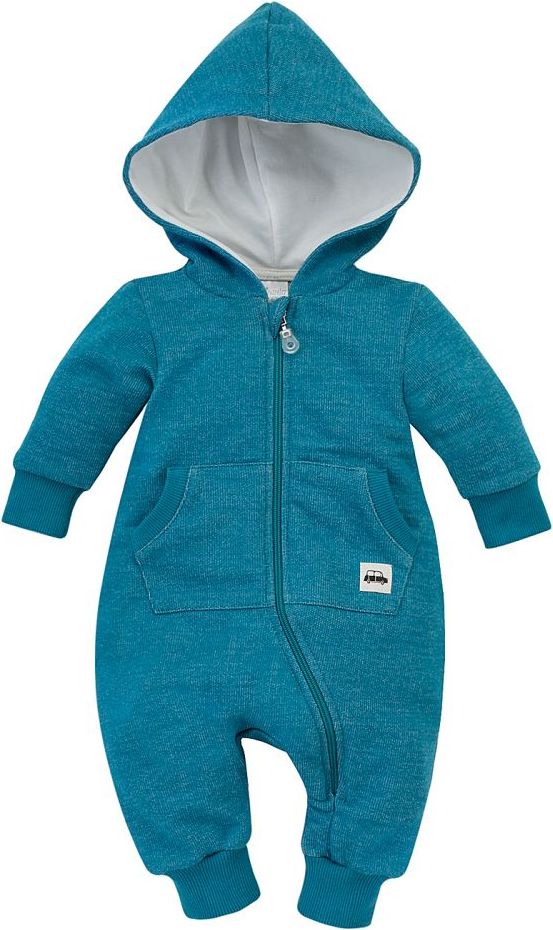 Pinokio Tepláková kombinéza Little Car Turquoise 80 - obrázek 1