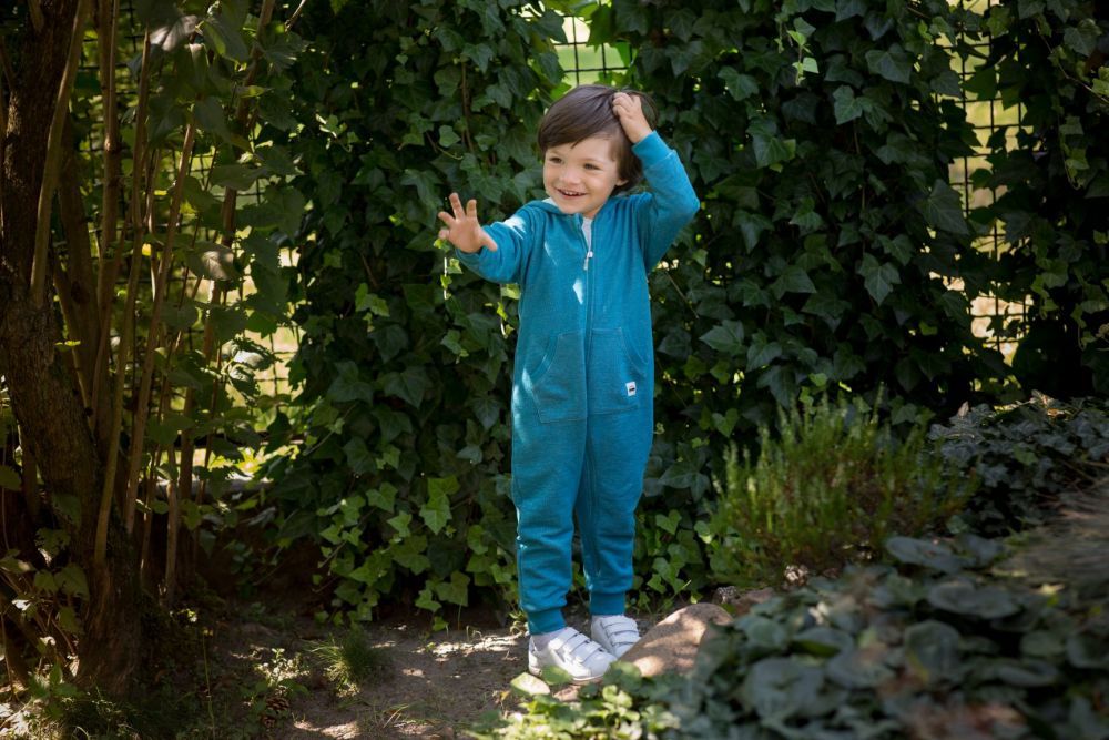 Pinokio Tepláková kombinéza Little Car Turquoise 80 - obrázek 2