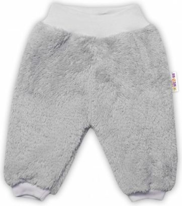 Baby Nellys Kojenecké chlupáčkové tepláčky Cute Bunny - šedé, Velikost koj. oblečení 56 (1-2m) - obrázek 1