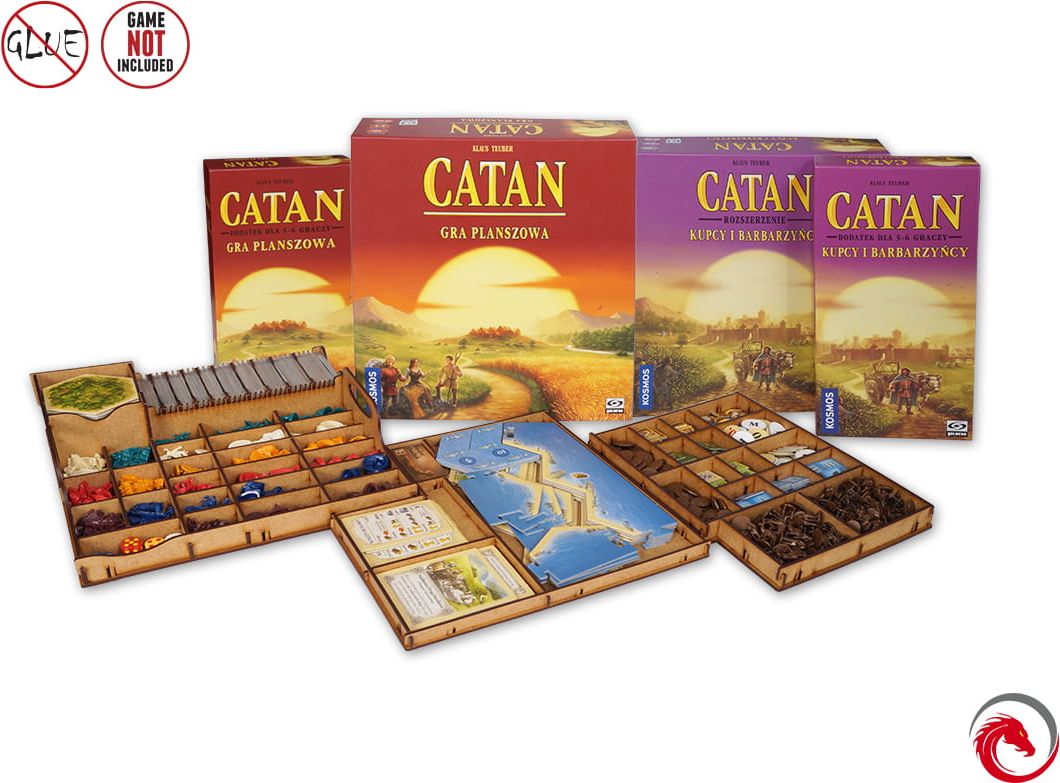 e-Raptor Catan + Traders & Barbarians + 5-6 Players Expansions Insert - obrázek 1