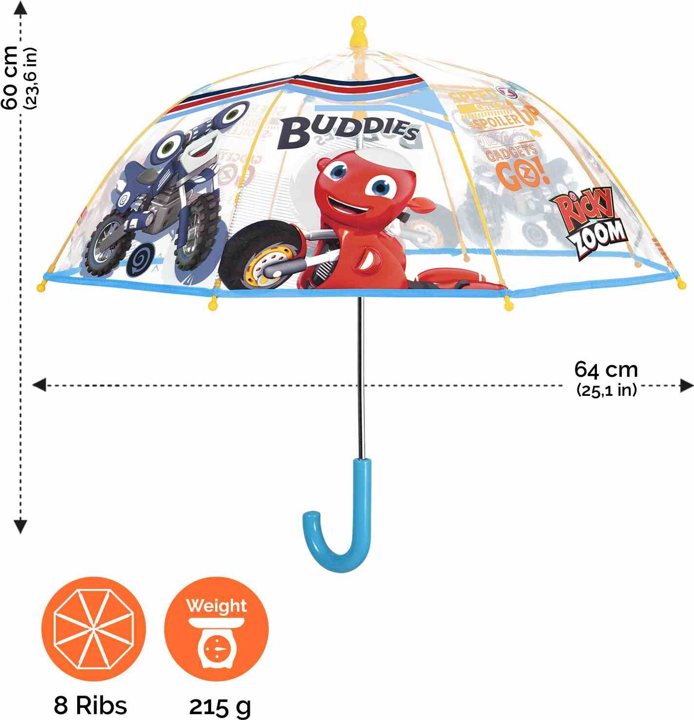 Chlapecký deštník Perletti Ricky Zoom - transparentní - obrázek 1