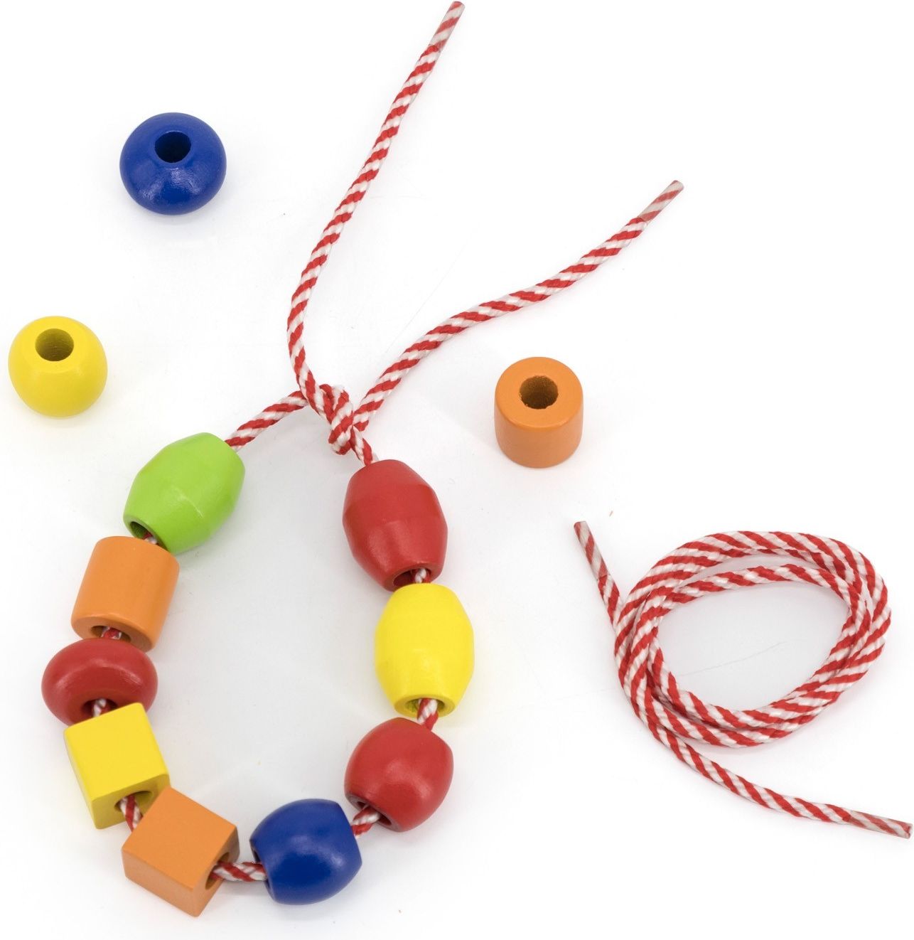 New Classic Toys Dřevěné korálky na navlékání - obrázek 2