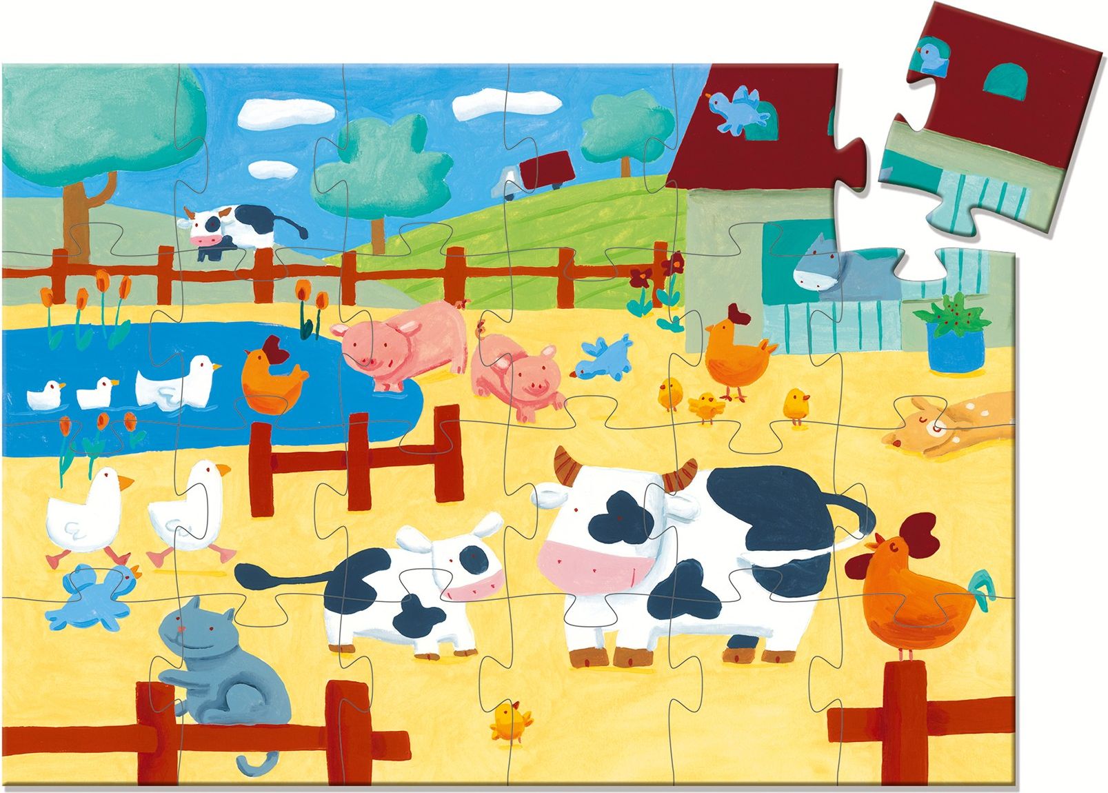 DJECO puzzle Kravička - 24 dílků - obrázek 2