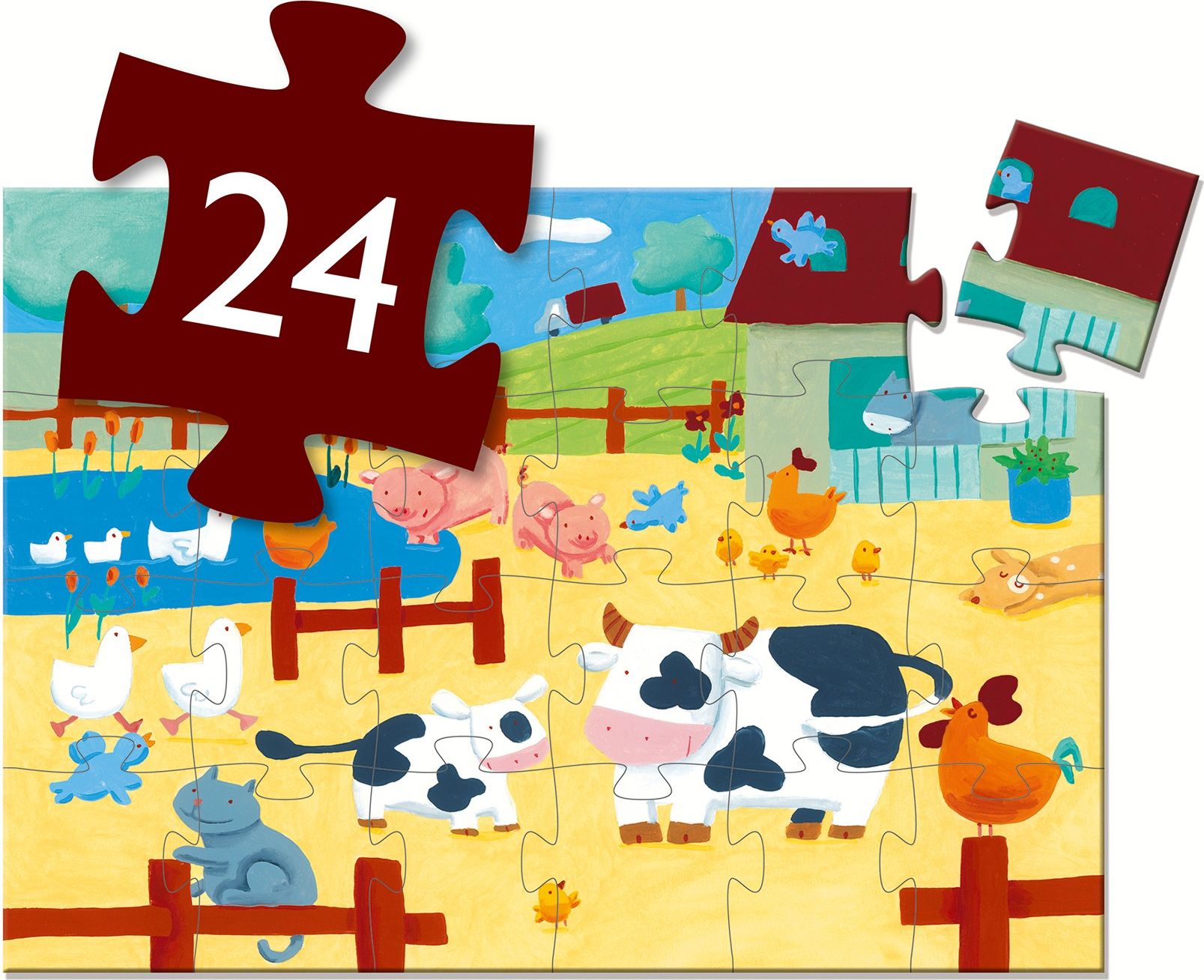 DJECO puzzle Kravička - 24 dílků - obrázek 3