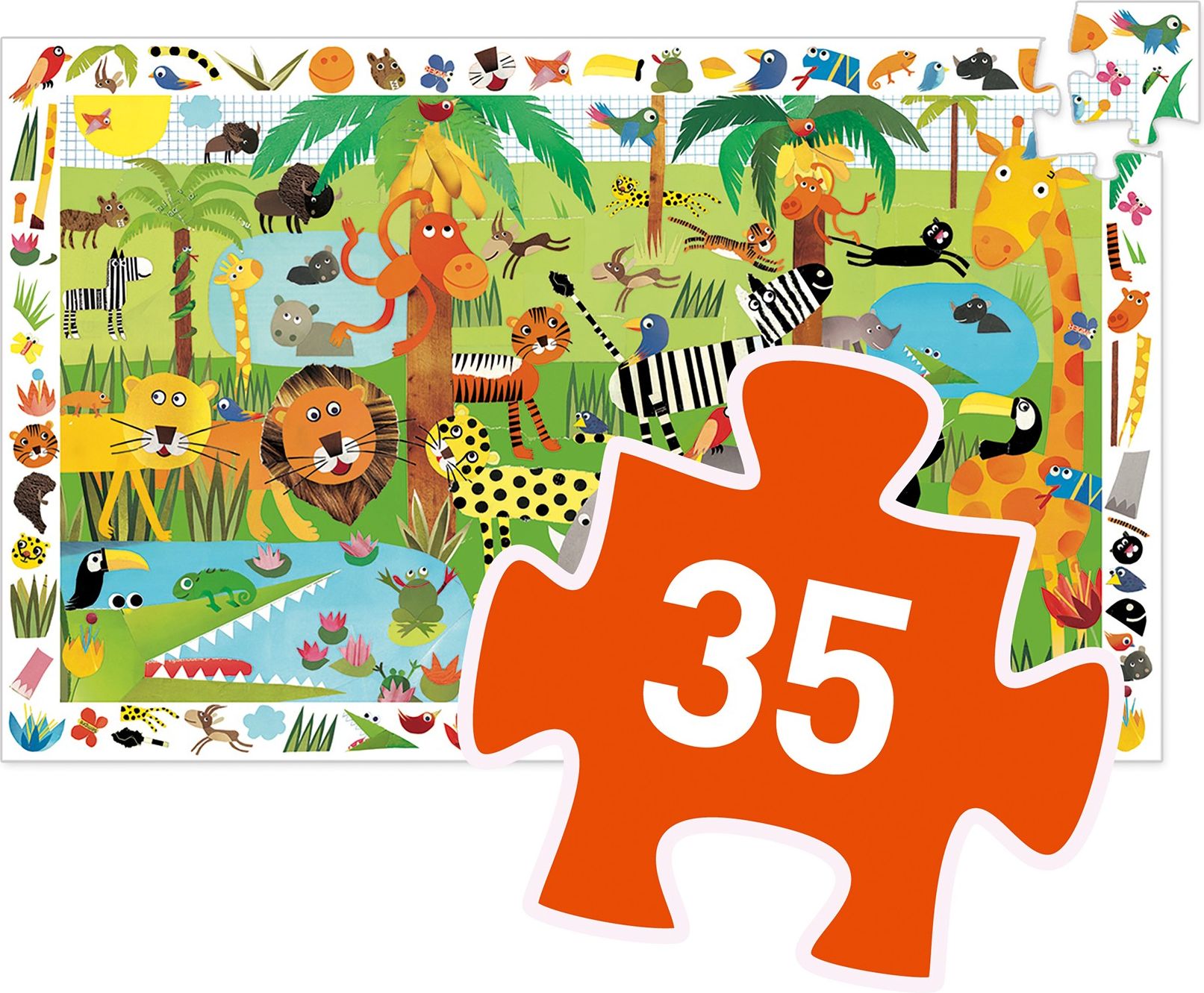 Djeco Džungle 35 dílků - obrázek 4