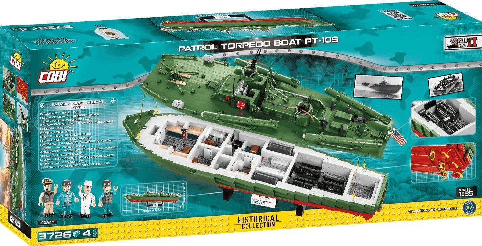 Cobi 4825 HLÍDKOVÝ TORPÉDOVÝ ČLUN PT-109 - obrázek 17