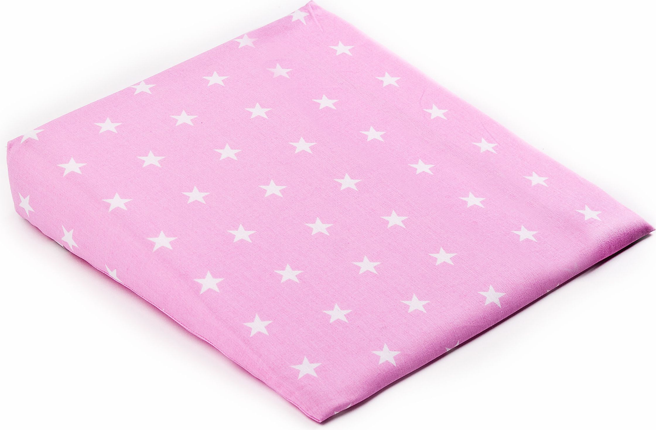 Potah na kojenecký polštář - klín SENSILLO, 38x30cm, motiv hvězdičky, barva růžová (bez polštáře) - obrázek 1