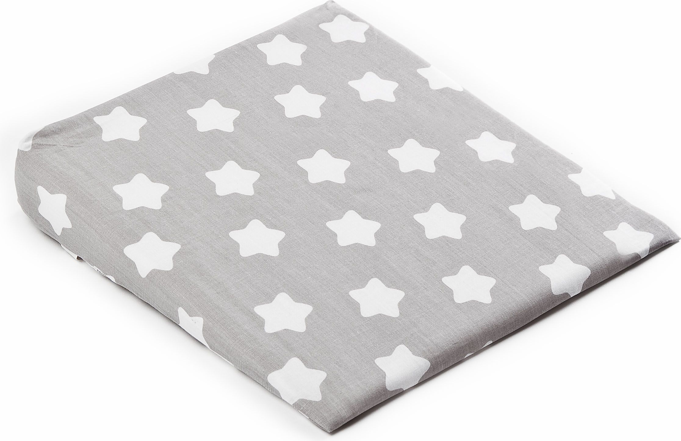 Potah na kojenecký polštář - klín SENSILLO, 38x30cm, motiv hvězdičky, barva šedá (bez polštáře) - obrázek 1