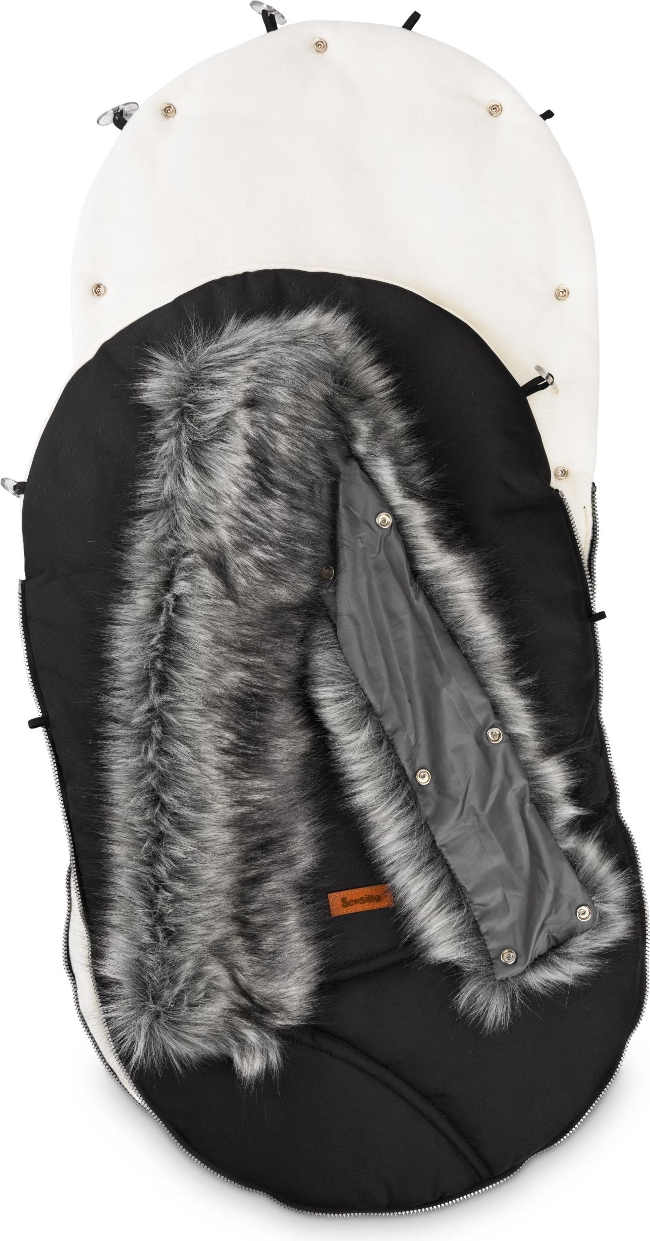 Fusak do kočárku SENSILLO, model Eskimo, barva černá - obrázek 2