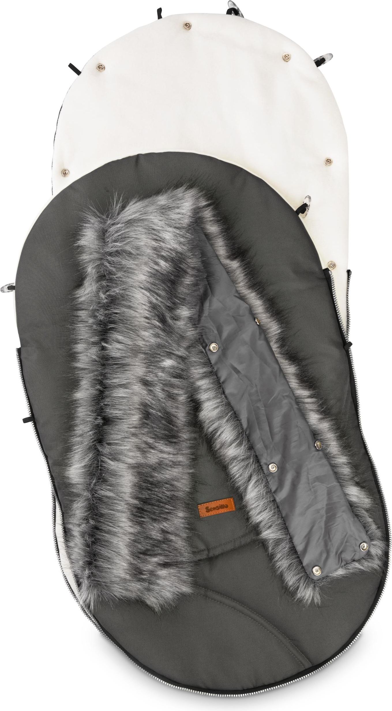 Fusak do kočárku SENSILLO, model Eskimo, barva grafit - obrázek 2