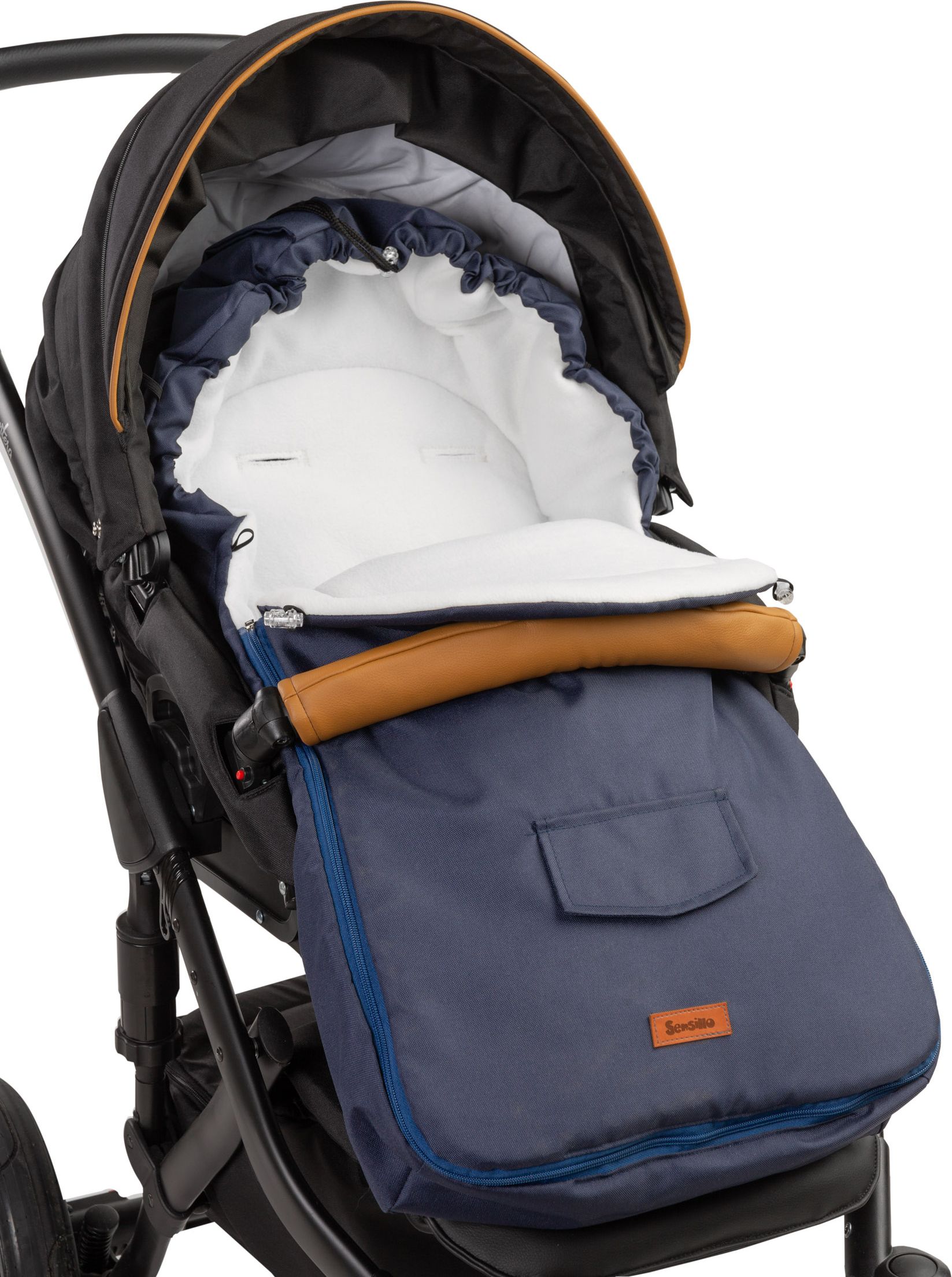 Fusak do kočárku SENSILLO, model Classic, barva navy - obrázek 3