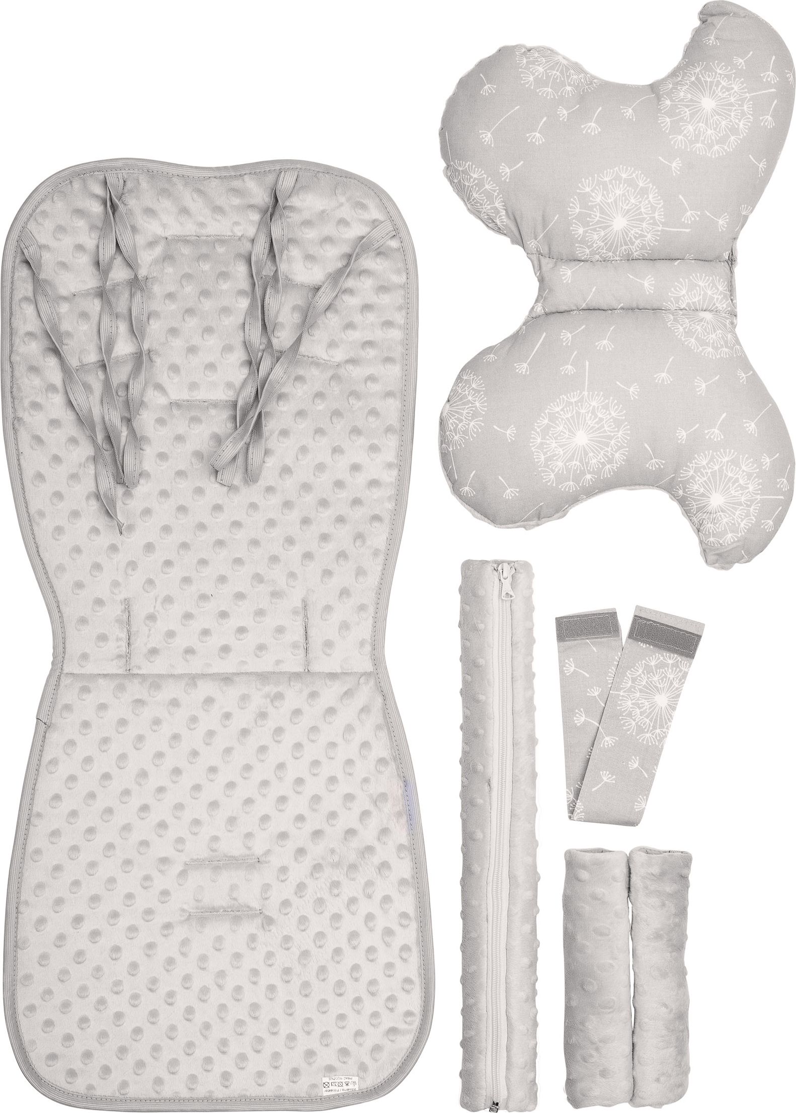 Podložka do kočárku SENSILLO, model Deluxe, set 4ks, motiv pampeliška - obrázek 2