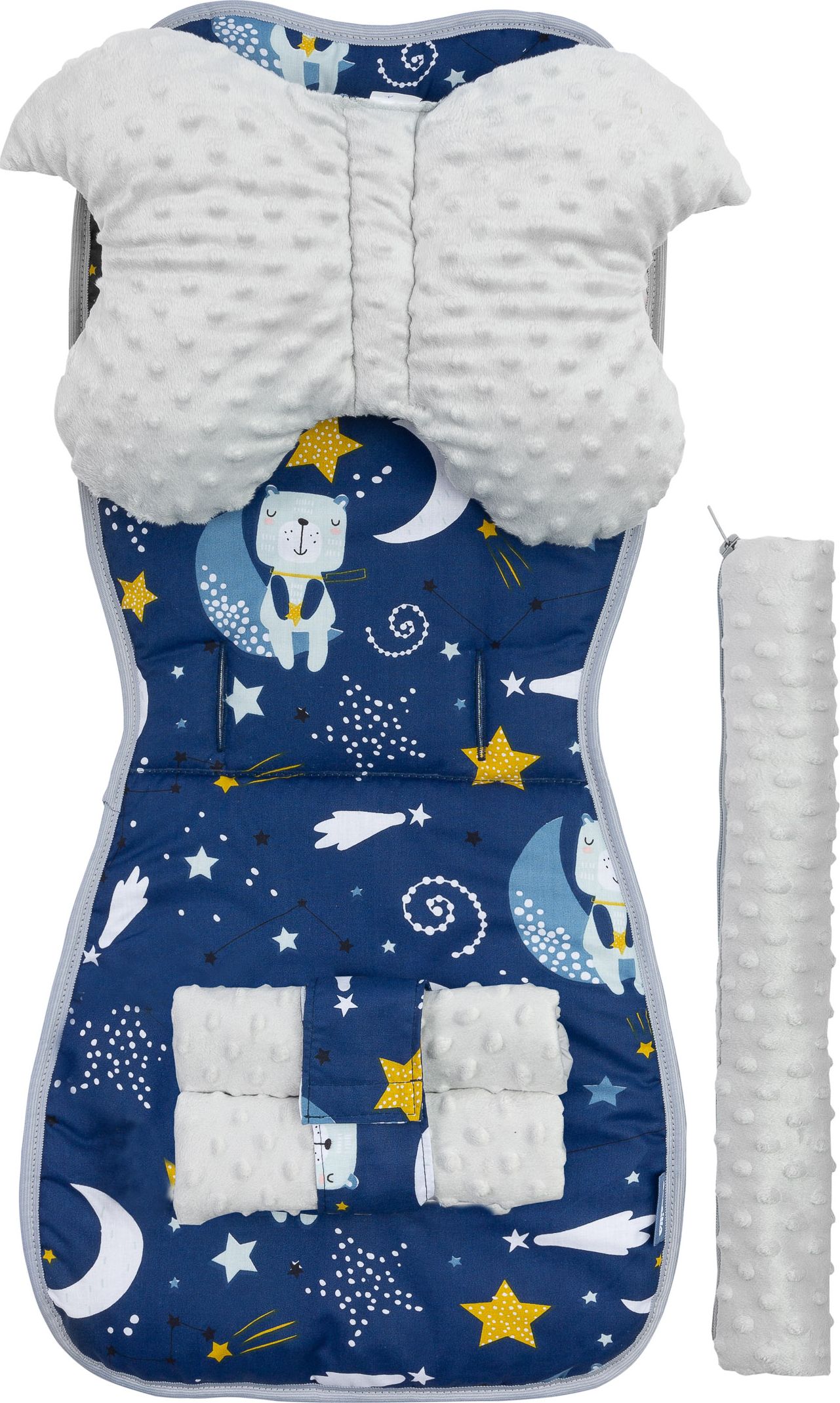 Podložka do kočárku SENSILLO, model Deluxe, set 4ks, motiv vesmír - obrázek 1