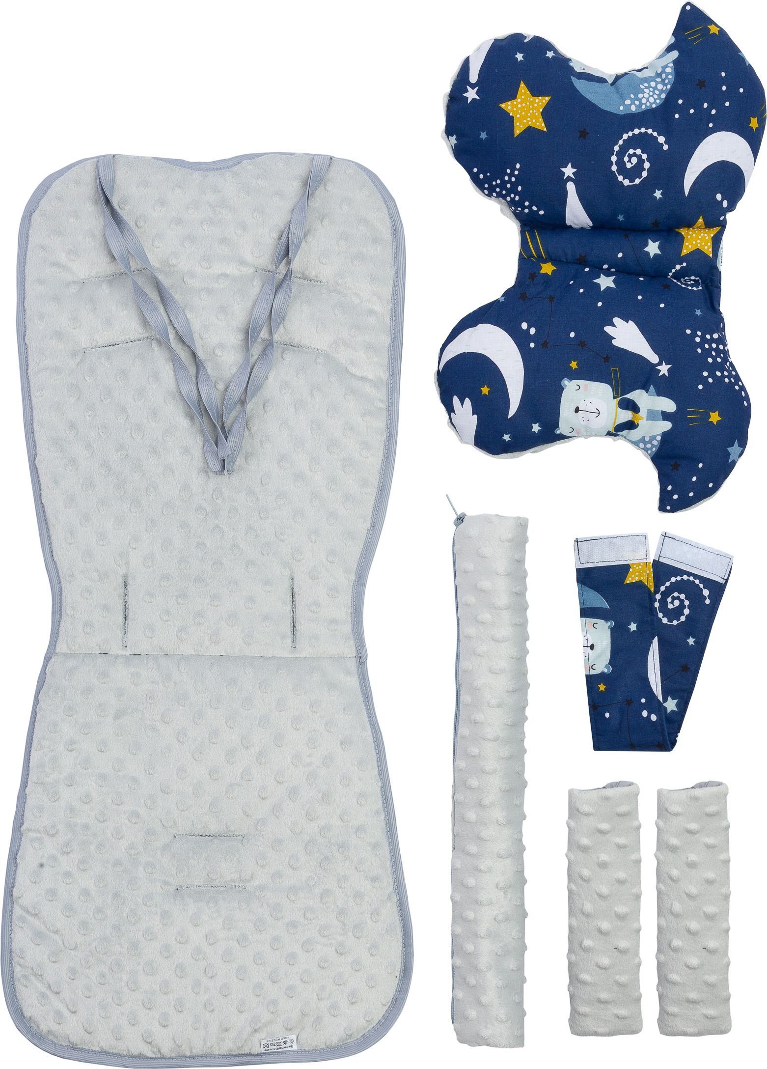 Podložka do kočárku SENSILLO, model Deluxe, set 4ks, motiv vesmír - obrázek 2