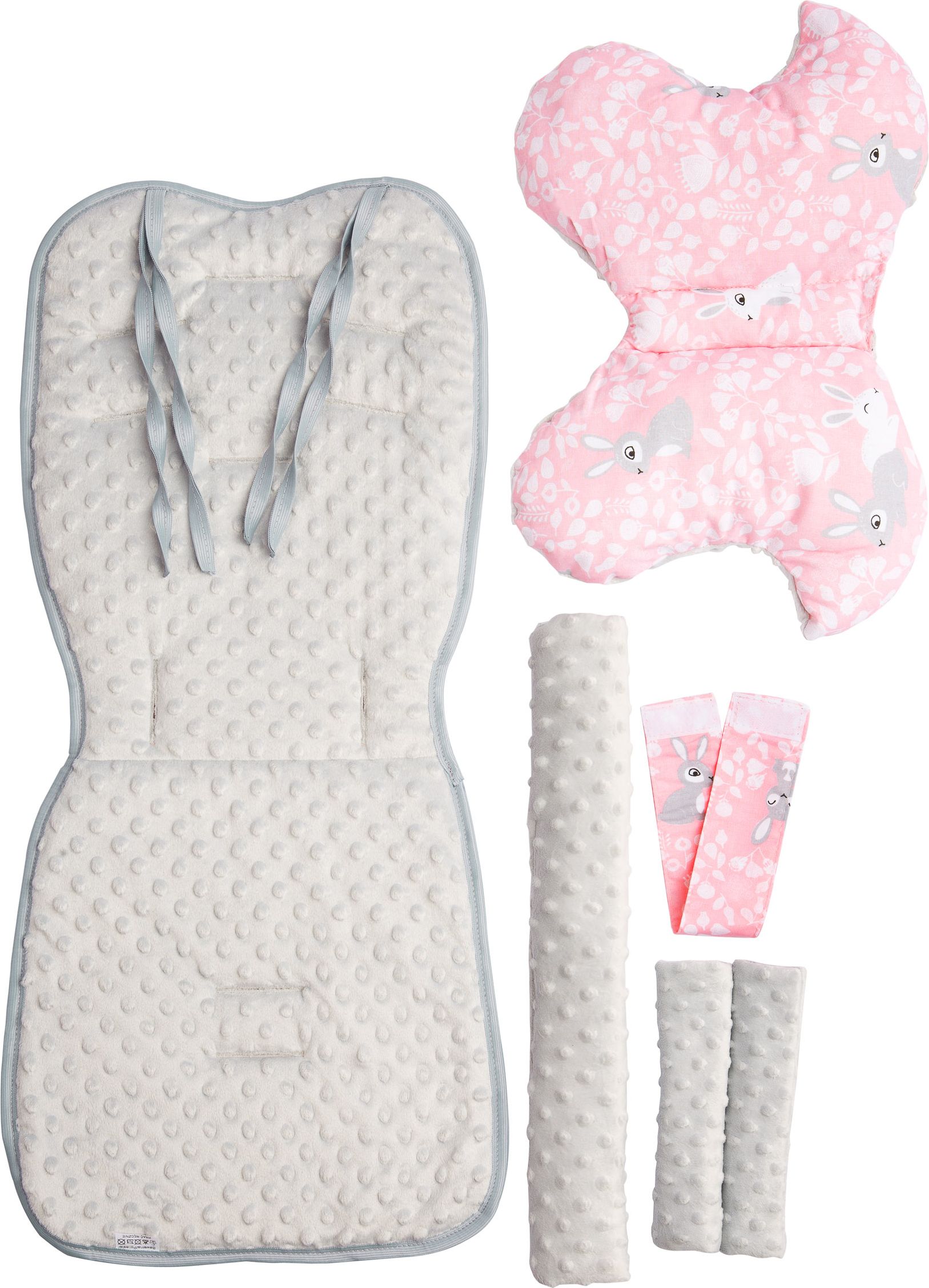 Podložka do kočárku SENSILLO, model Deluxe, set 4ks, motiv zajíc - obrázek 2