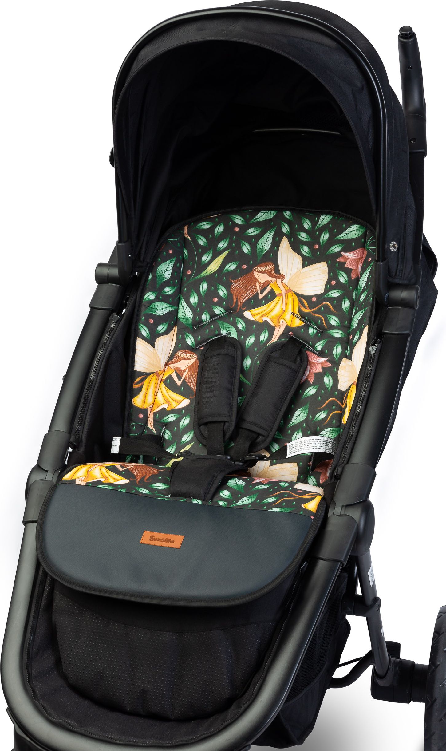 Podložka do kočárku SENSILLO, model Velvet motiv víly - obrázek 4