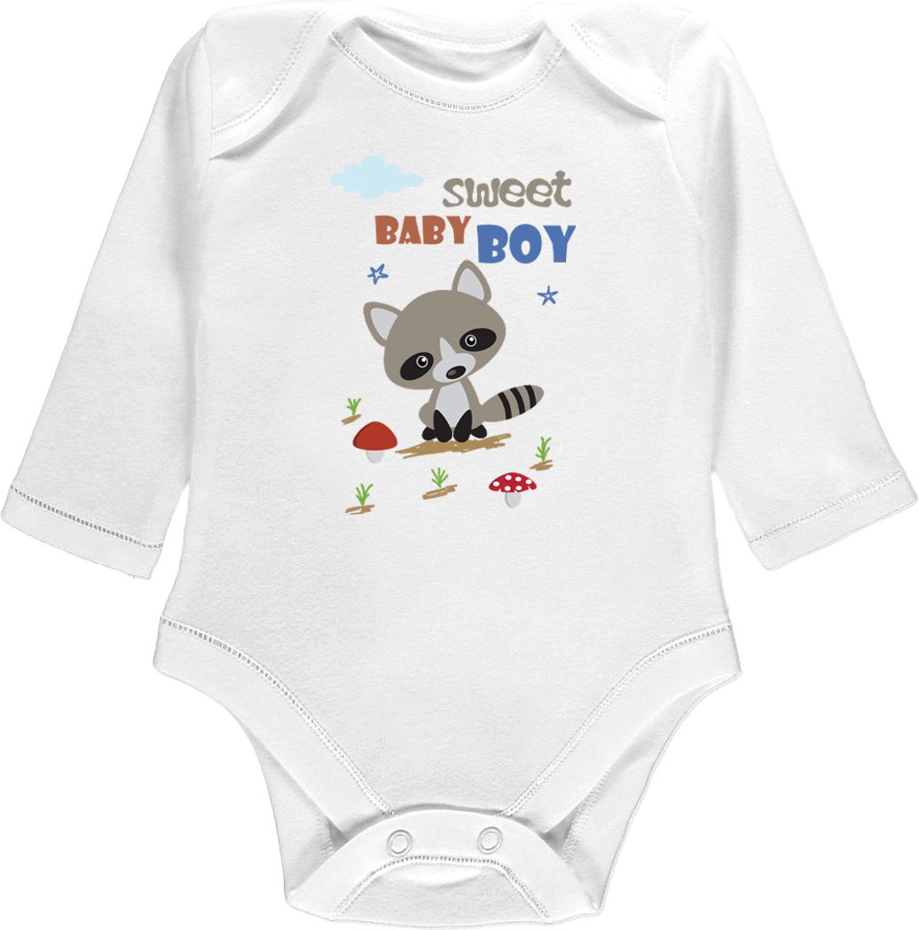 Kojenecké body Ellie Bee, krátký nebo dlouhý rukáv, motiv "Sweet baby boy" Velikost: 0 - 3 měsíce (56 - 62cm), Rukáv: krátky - obrázek 3