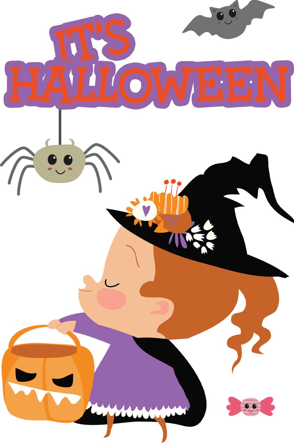 Kojenecké body Ellie Bee, krátký nebo dlouhý rukáv, barva bílá, motiv "It's Halloween" Velikost: 0 - 3 měsíce (56 - 62cm), Rukáv: krátky - obrázek 3