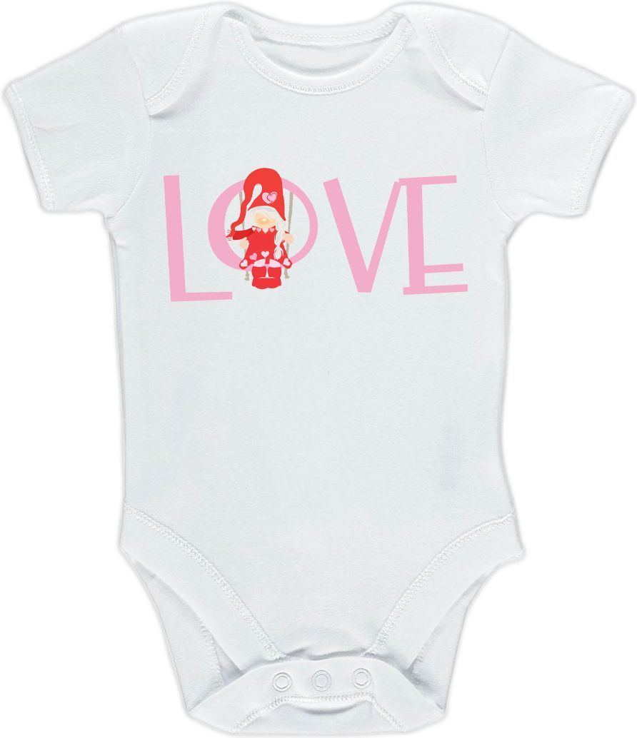Kojenecké body Ellie Bee, krátký nebo dlouhý rukáv, barva bílá, motiv "LOVE" Velikost: 0 - 3 měsíce (56 - 62cm), Rukáv: dlouhý - obrázek 3